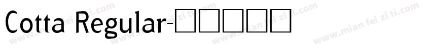 Cotta Regular字体转换